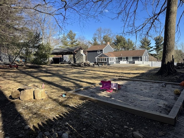 exterior space with fence