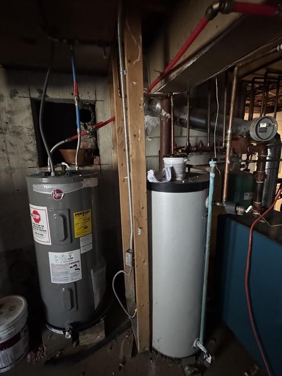 utilities featuring electric water heater and water heater