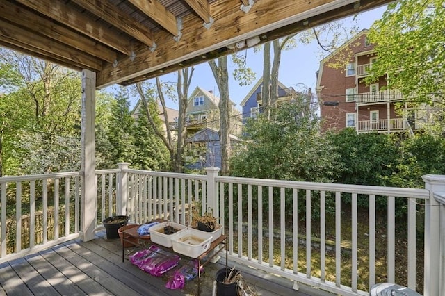view of wooden terrace