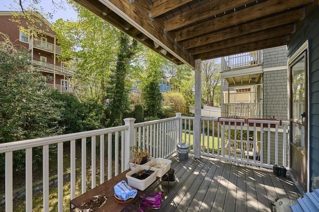 view of wooden terrace