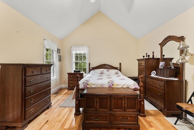 37 Railroad Ave, Whitman, MA 02382 - bedroom with light wood-style flooring, lofted ceiling, and baseboards