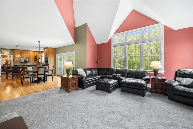 3 Emerson Way, Hopkinton, MA 01748 - living room with light colored carpet and high vaulted ceiling