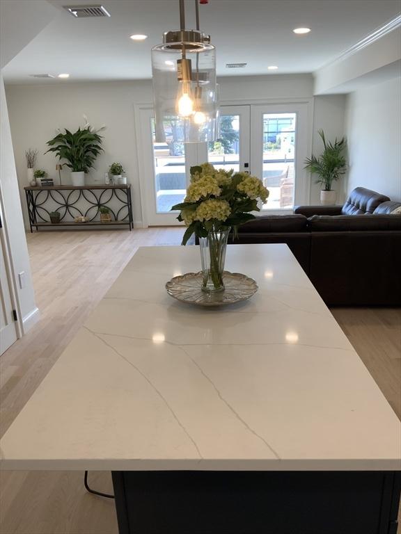 50 N Payne St Unit 2, Quincy, MA 02169 - dining room featuring light wood-style flooring and recessed lighting