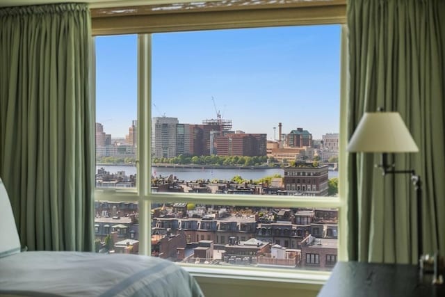 2 Commonwealth Ave Unit 15Bc, Boston, MA 02116 - bedroom featuring a view of city and a water view