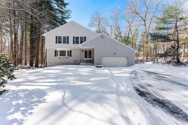 view of front of house featuring a garage