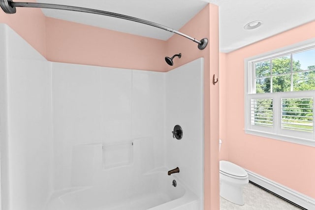 6 Kendall Vlg Unit 6, Cohasset, MA 02025 - bathroom with a baseboard heating unit and bathtub / shower combination