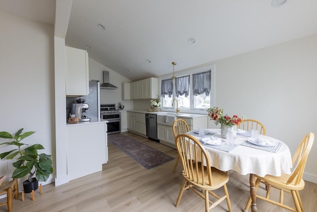 99 Dartmouth St, Westfield, MA 01085 - dining area with light wood finished floors and lofted ceiling