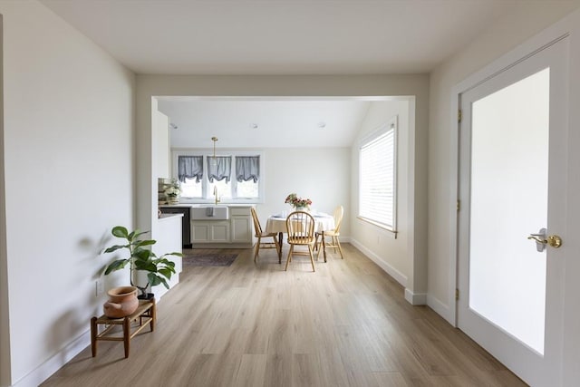 99 Dartmouth St, Westfield, MA 01085 - dining space with light wood-style floors and baseboards