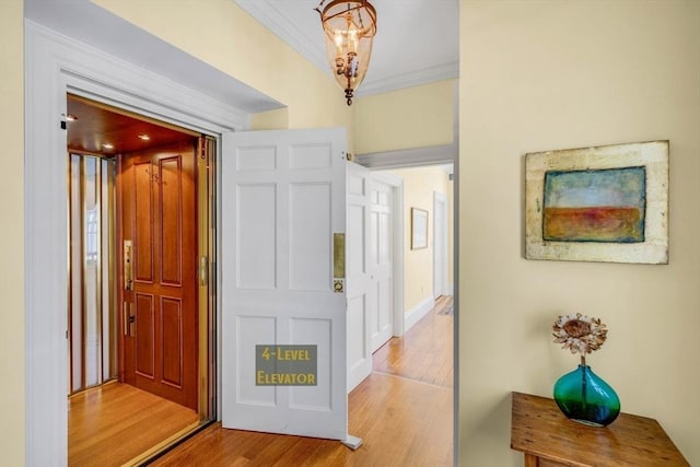 26 Winter St, Salem, MA 01970 - entrance foyer with crown molding and wood finished floors
