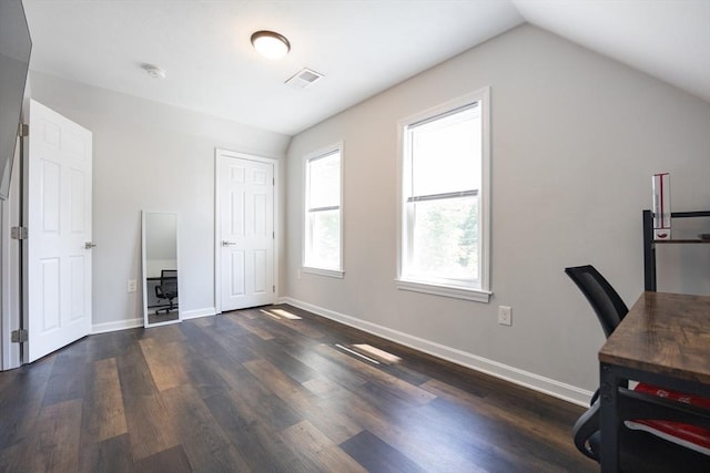 12 Fairmount Ave, Brockton, MA 02301 - unfurnished office with dark wood-style floors and lofted ceiling