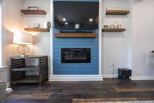 12 Fairmount Ave, Brockton, MA 02301 - living area with wood finished floors and a large fireplace