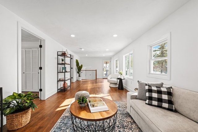 living room featuring hardwood / wood-style floors