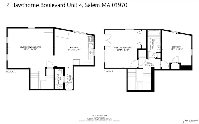 2 Hawthorne Blvd Unit 4, Salem, MA 01970 - view of room layout