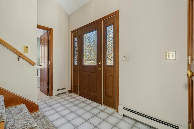 entryway with baseboard heating