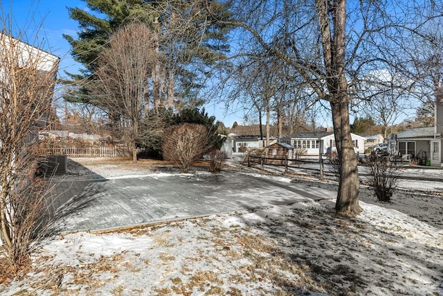 view of snowy yard