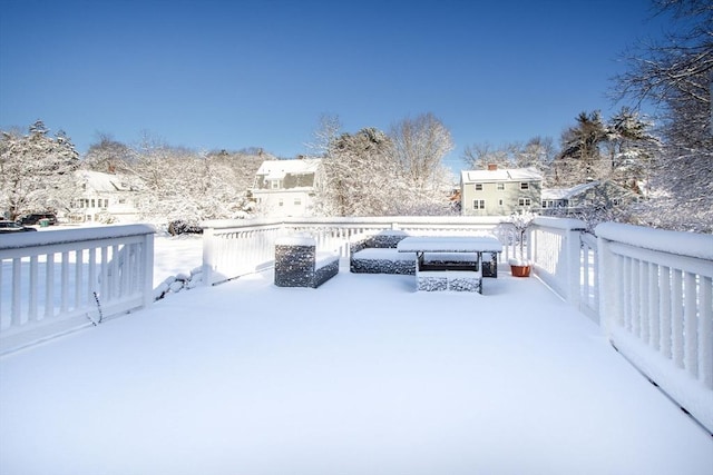 view of snowy yard