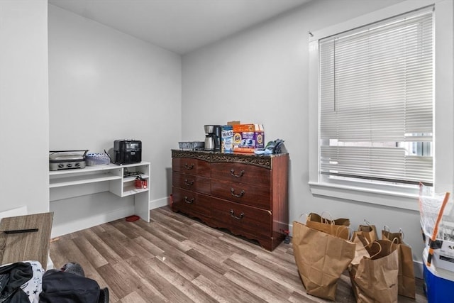 misc room featuring light hardwood / wood-style flooring