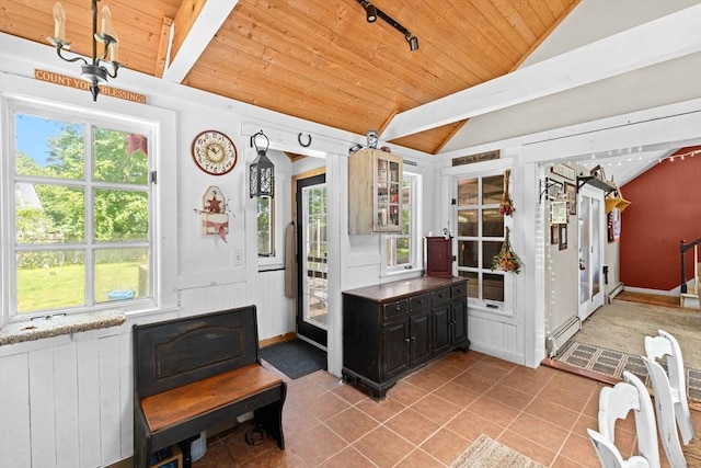 18 Russell Holmes Way, Carver, MA 02330 - interior space with plenty of natural light, a baseboard radiator, and rail lighting