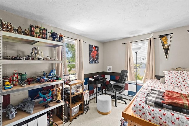 18 Russell Holmes Way, Carver, MA 02330 - carpeted bedroom featuring a textured ceiling and baseboard heating