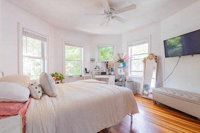 28 Edison Grn Unit 2, Boston, MA 02125 - bedroom featuring light wood-type flooring and ceiling fan