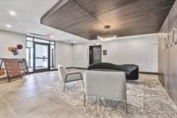 203 Lowell St Unit 204, Wilmington, MA 01887 - lobby with wooden ceiling and recessed lighting