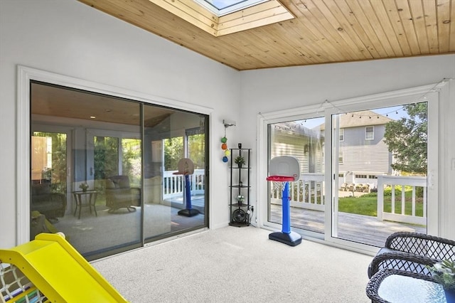 79 Flanagan Dr, Framingham, MA 01701 - sunroom featuring a skylight