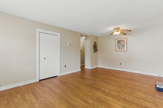1064 James St Unit 1064, Chicopee, MA 01022 - spare room with ceiling fan, light wood-type flooring, and baseboards
