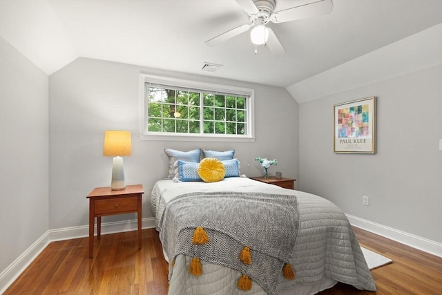 35 Orchard Rd, Milton, MA 02186 - bedroom featuring vaulted ceiling, wood finished floors, baseboards, and a ceiling fan