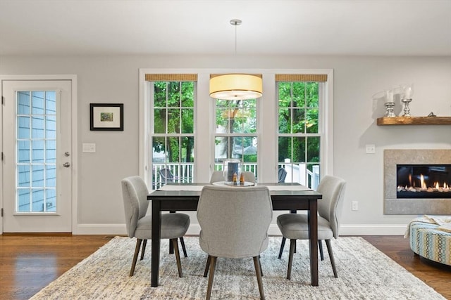 35 Orchard Rd, Milton, MA 02186 - dining space featuring plenty of natural light, baseboards, and dark wood finished floors