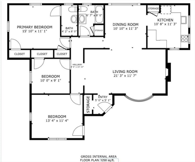 80 Dobbins St, Waltham, MA 02451 - room layout