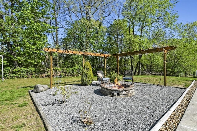 11 Fern Ave, Amesbury, MA 01913 - view of patio with a fire pit