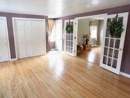 interior space with hardwood / wood-style floors