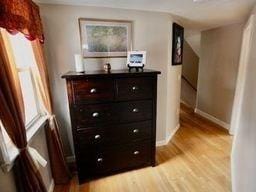 hall featuring light hardwood / wood-style floors