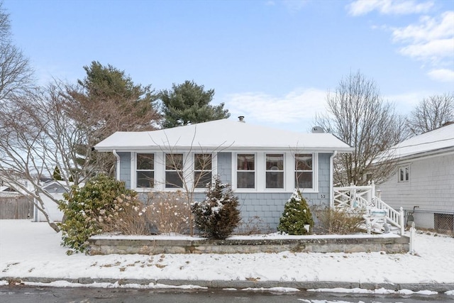 view of front of house with fence