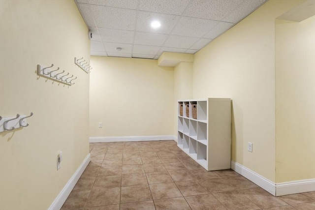 6 Rebanna Rd, Westminster, MA 01473 - hall with a paneled ceiling and tile patterned flooring