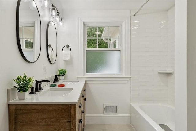 2028 Main St, Concord, MA 01742 - bathroom with double vanity and shower / washtub combination