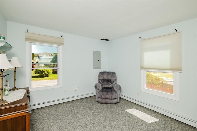 5 Bayview Ave, Fairhaven, MA 02719 - unfurnished room featuring a baseboard heating unit, baseboard heating, healthy amount of natural light, and electric panel
