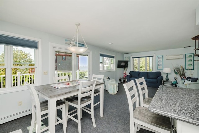 5 Bayview Ave, Fairhaven, MA 02719 - dining space featuring a wall mounted air conditioner