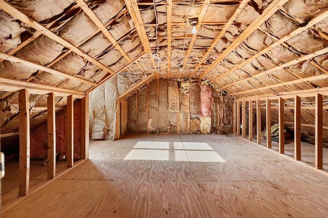 view of attic