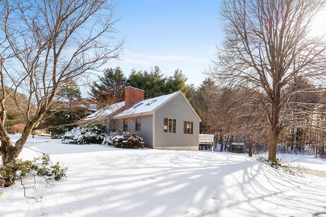 view of snowy exterior