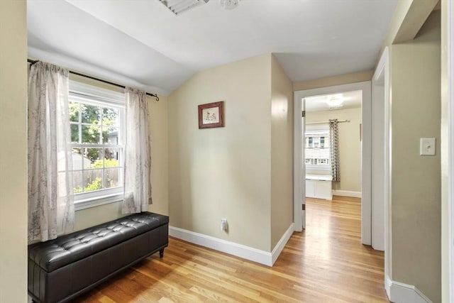 15 Maple St, Salem, MA 01970 - living area featuring light wood-style flooring and vaulted ceiling