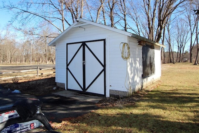 view of shed