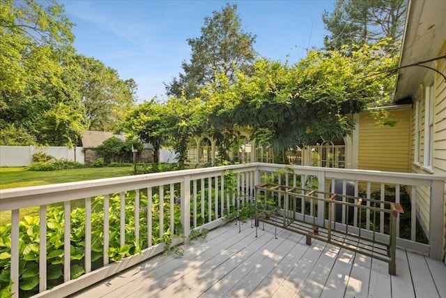 view of wooden terrace