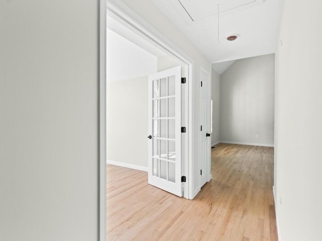 51 Old Stagecoach Rd, Attleboro, MA 02703 - corridor featuring attic access, light wood-type flooring, and baseboards