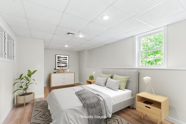 51 Old Stagecoach Rd, Attleboro, MA 02703 - bedroom with wood finished floors, a drop ceiling, baseboards, and recessed lighting