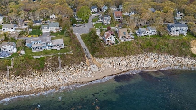 59 Brigantine Cir, Plymouth, MA 02360 - aerial view of property's location with nearby suburban area and a large body of water