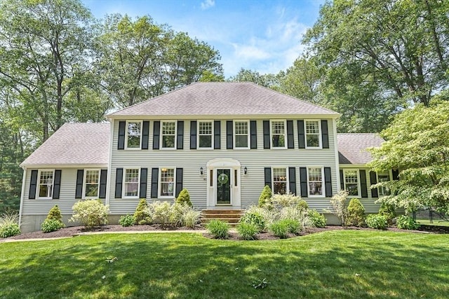 80 Christian Way, North Andover, MA 01845 - colonial house featuring a front yard and a shingled roof