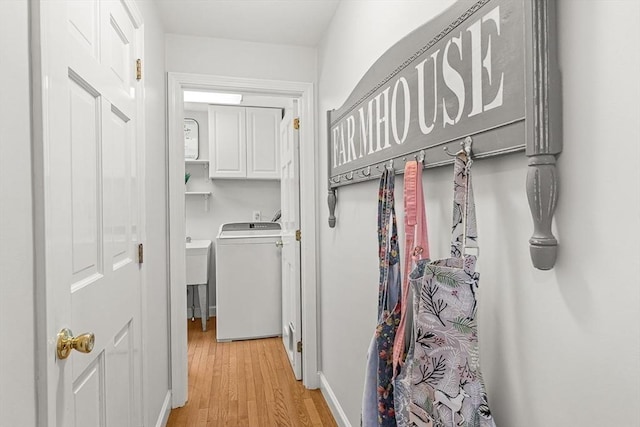 80 Christian Way, North Andover, MA 01845 - laundry room with cabinet space and light wood-type flooring