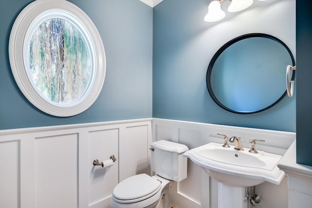 bathroom with sink and toilet