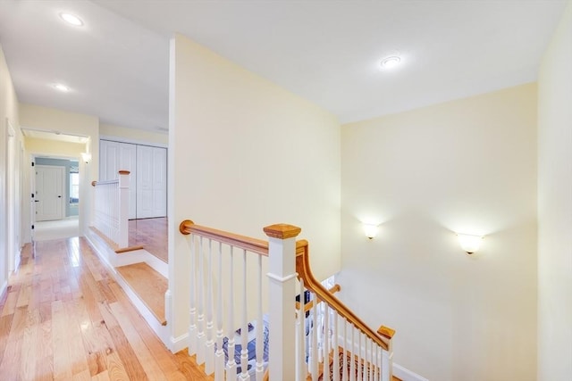 hallway featuring light hardwood / wood-style flooring